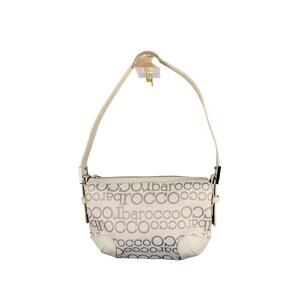 Roccobarocco Monogram Shoulder Bag Cream Ivory Y2K Logo Bag